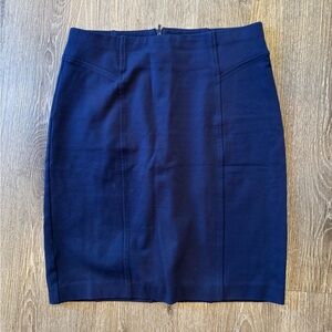 THALIAN blue stretchy knee length pencil straight skirt 2 small s
